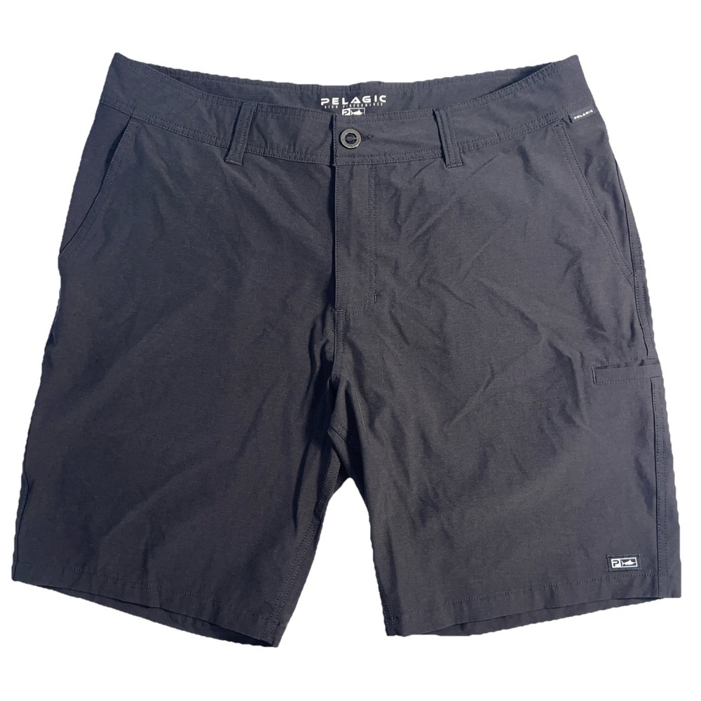Pelagic Mens Black Cargo Fishing Shorts Size 38 High Performance
